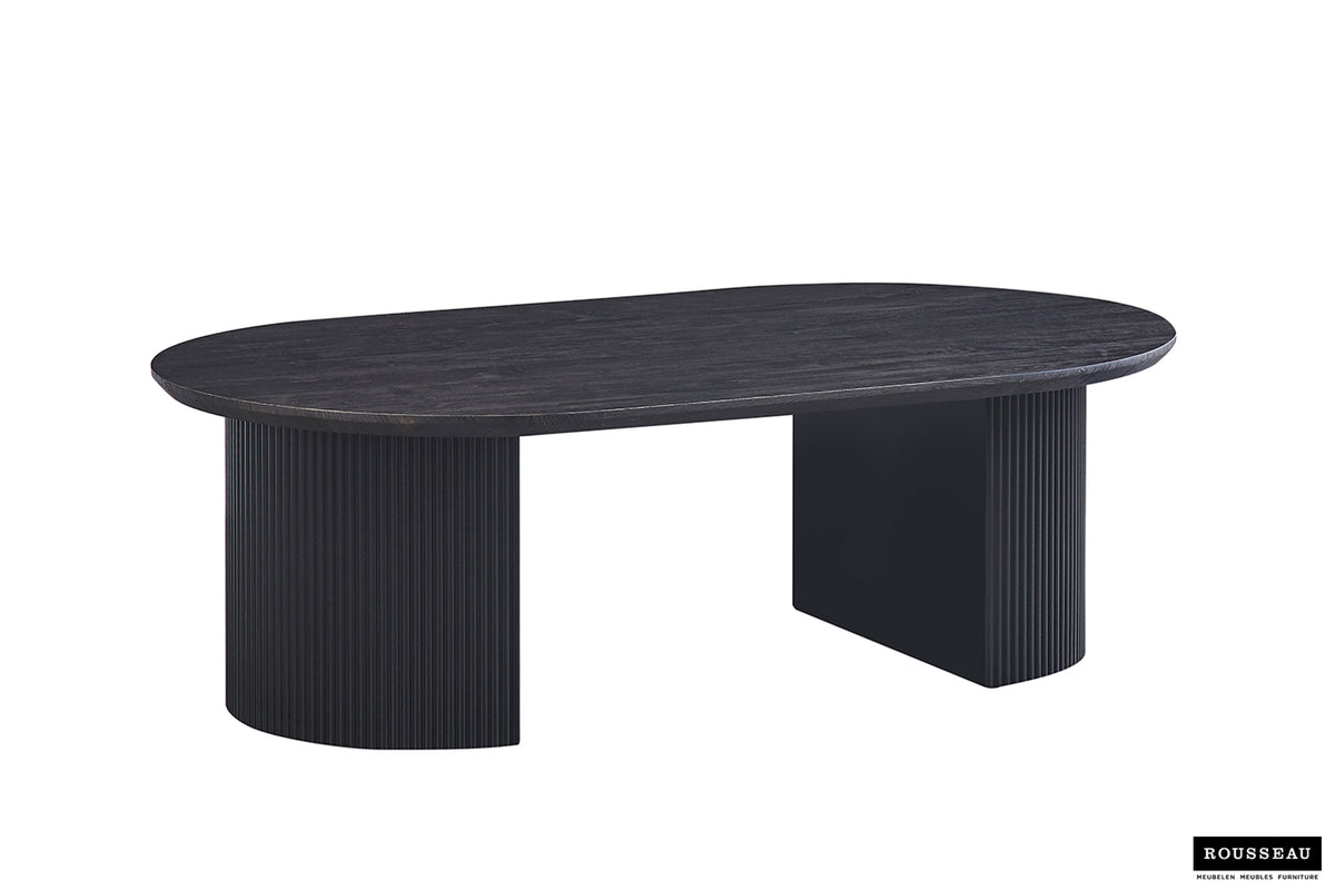 Table basse Lagos 120 cm Ovale finition Brun foncé