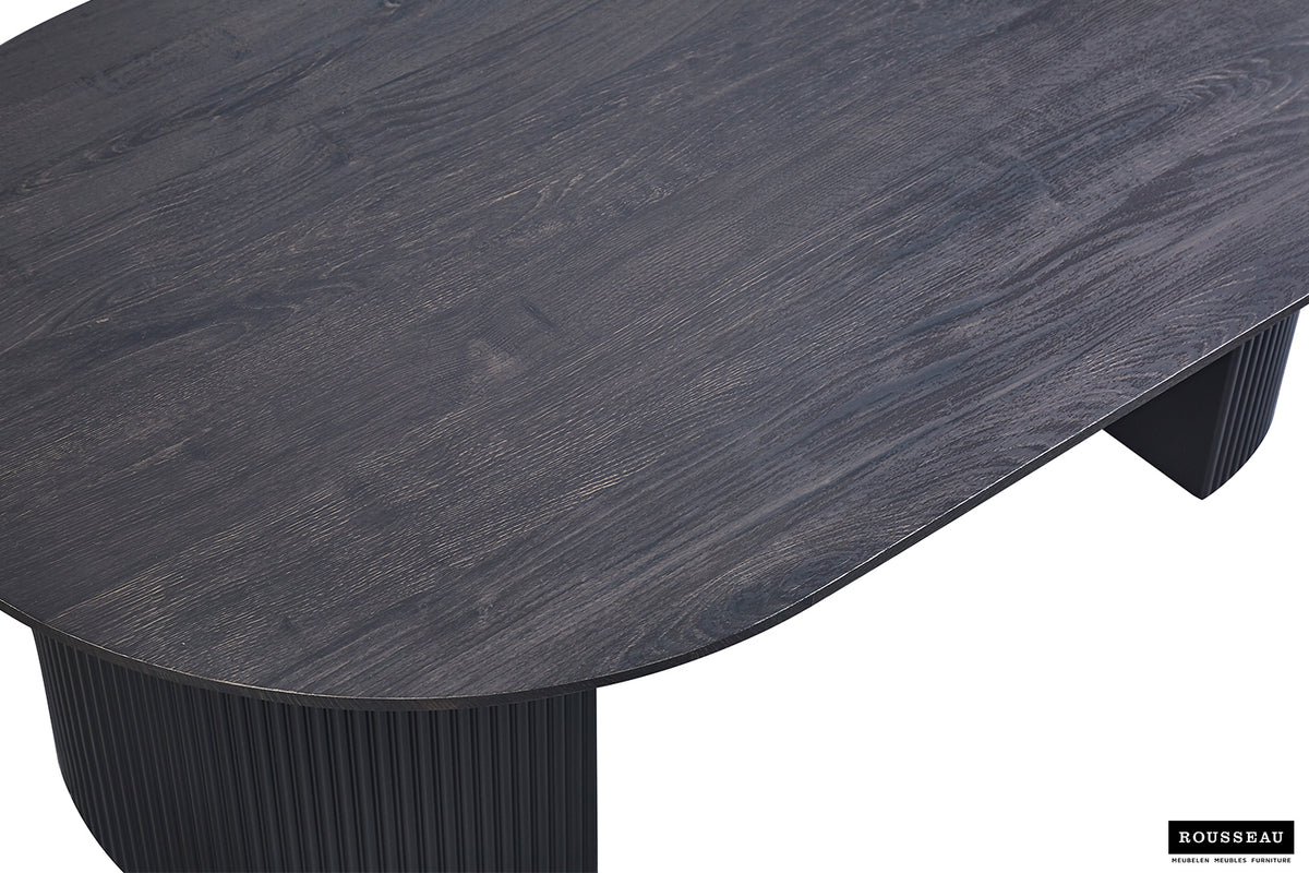 Table basse Lagos 120 cm Ovale finition Brun foncé