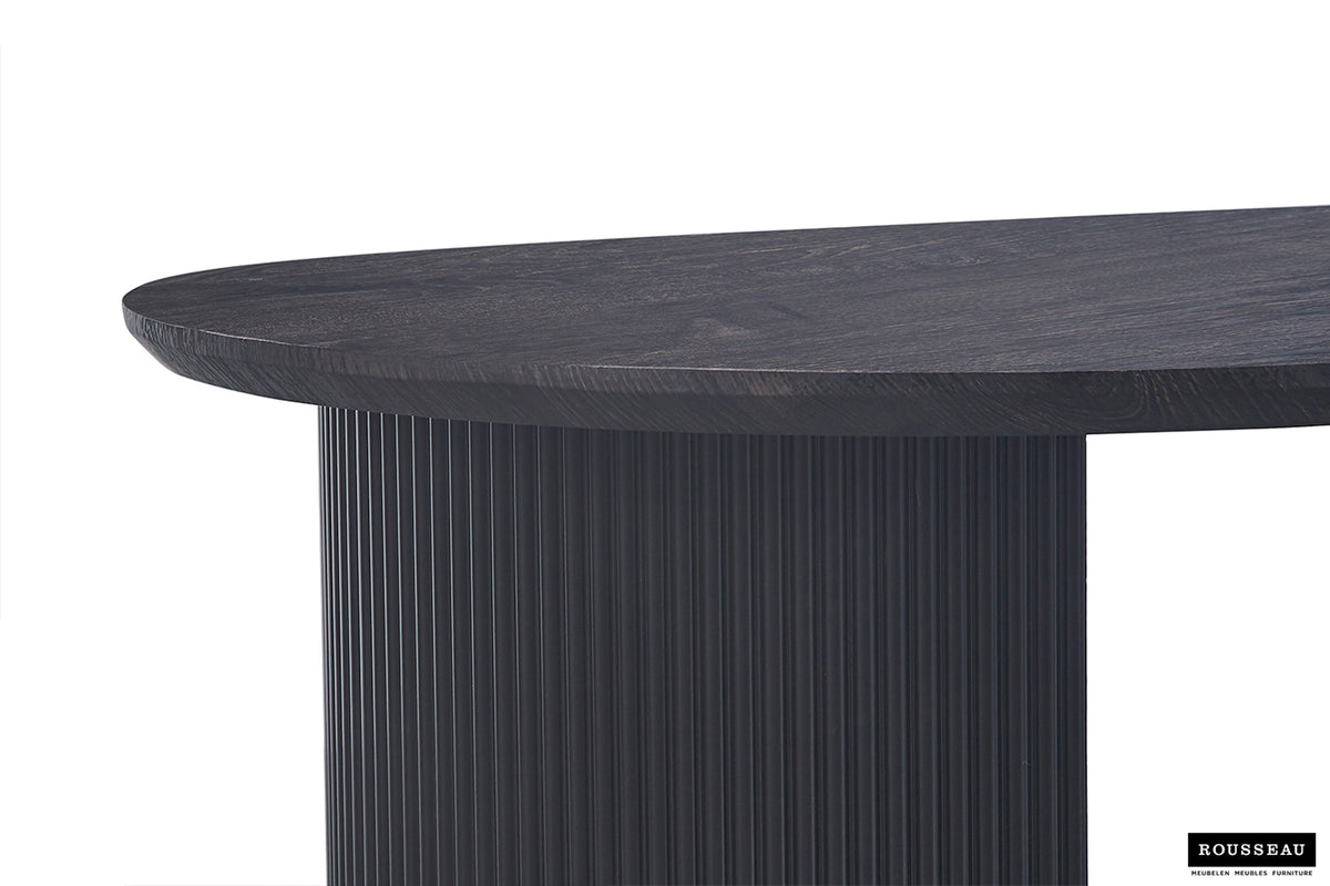 Table basse Lagos 120 cm Ovale finition Brun foncé