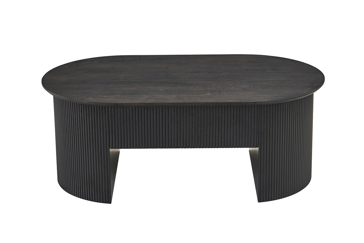 Table basse Lagos 120 cm Plateau relevable finition Brun foncé