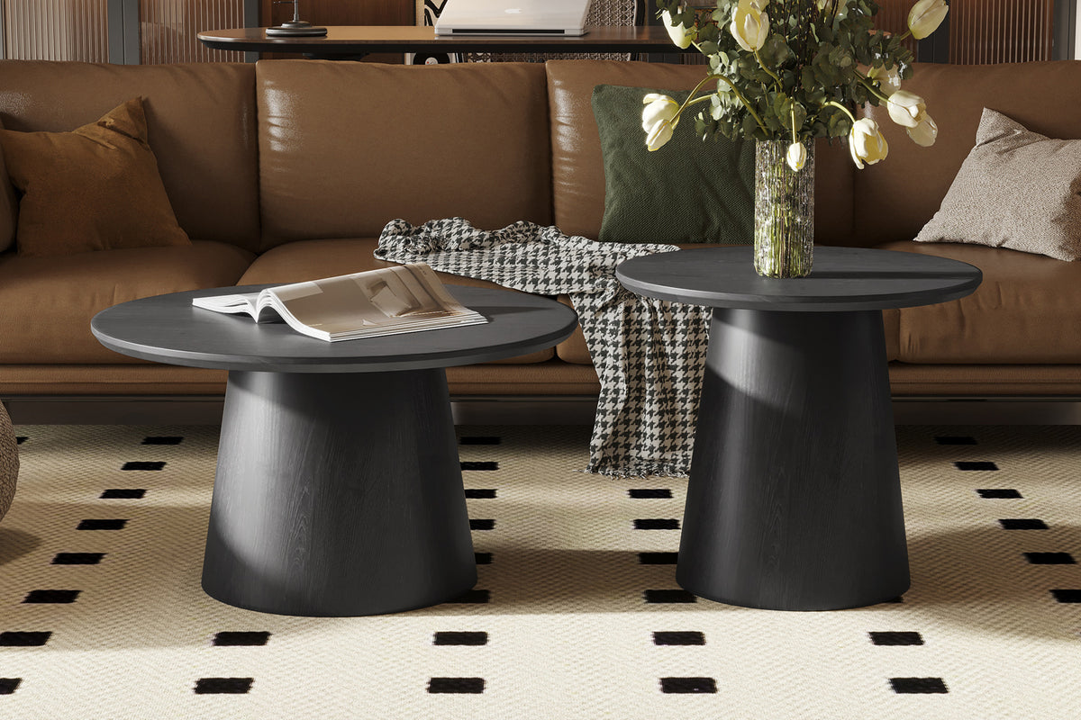 Table d'appoint Miklos 60 cm Ronde finition Brun foncé