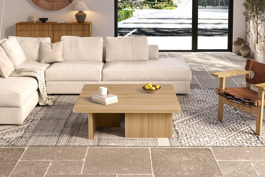 Table basse Arallo effet chêne Naturel