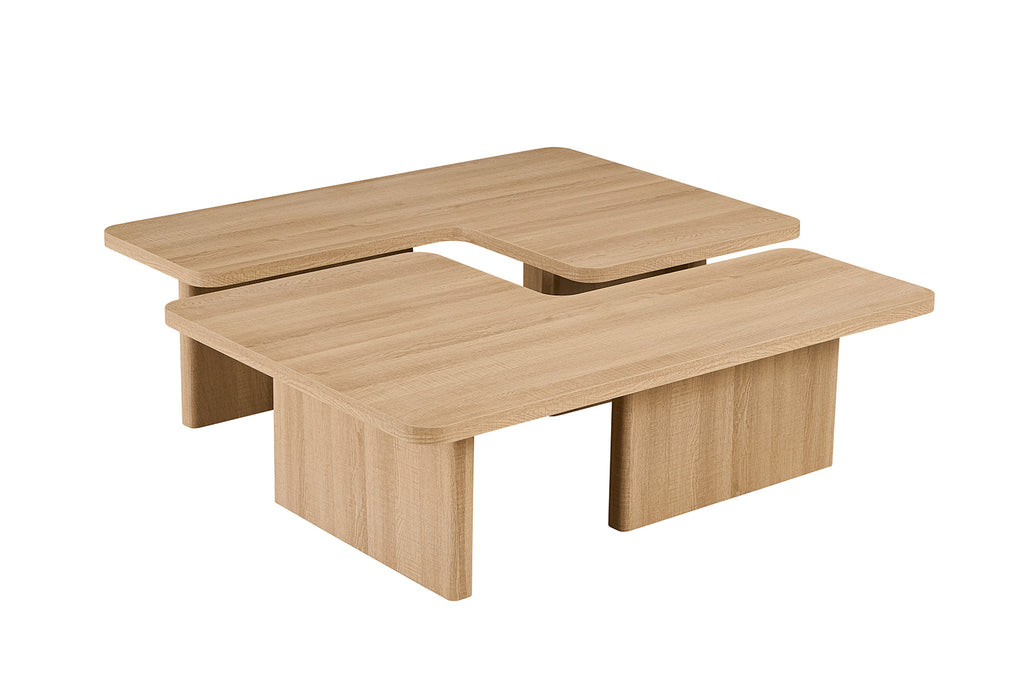 Table basse Arallo effet chêne Naturel