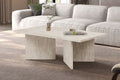 Table basse Litar effet travertin Beige