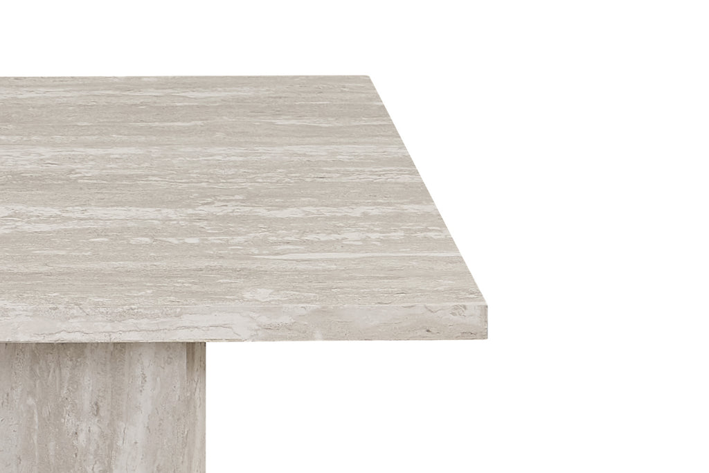 Table basse Litar effet travertin Gris