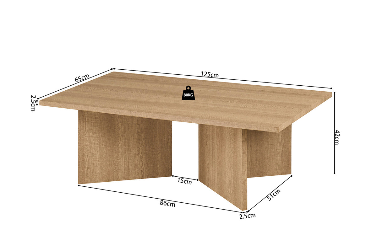 Table basse Litar finition Naturel Chêne