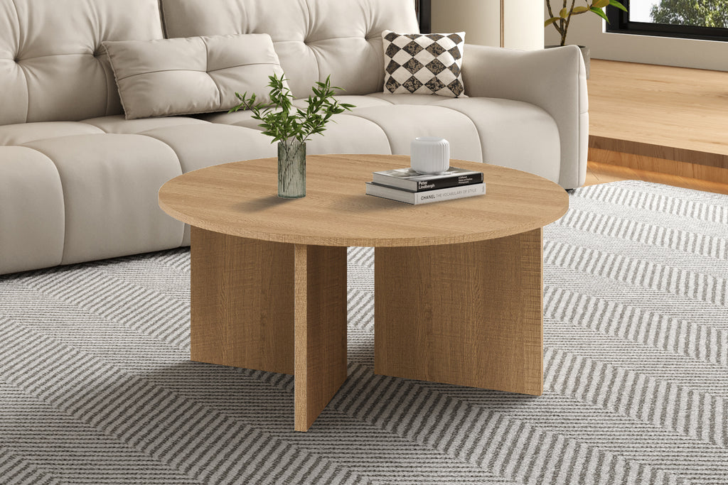 Table basses Drasir Ronde Décor Chêne Naturel