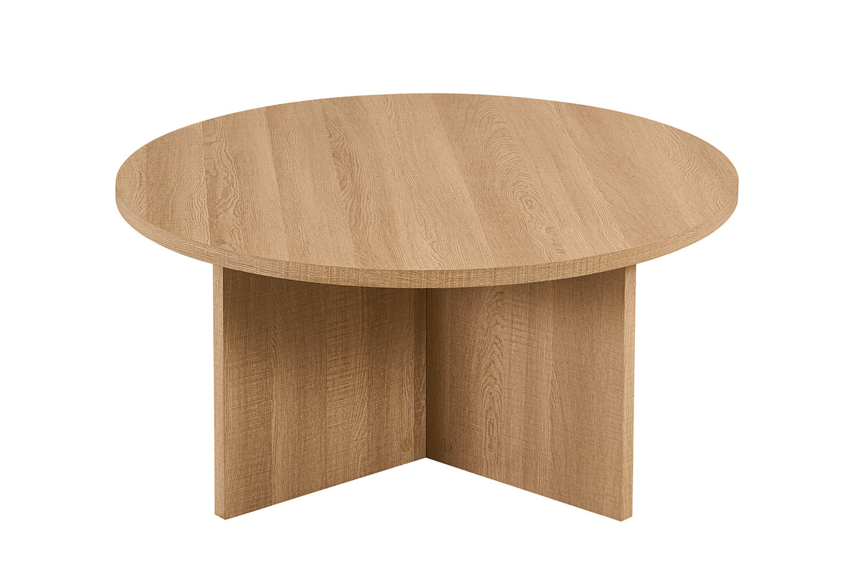 Table basse Drasir Ronde effet chêne Naturel