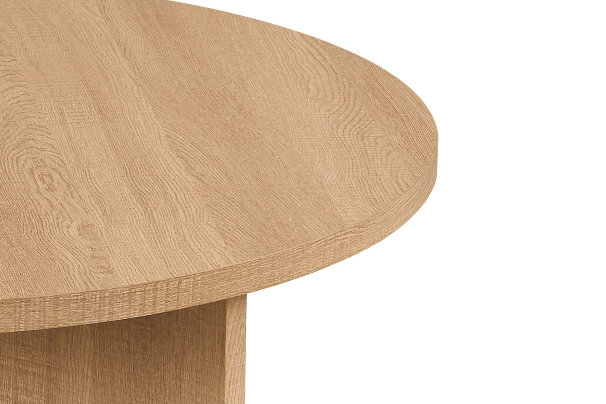 Table basse Drasir Ronde effet chêne Naturel