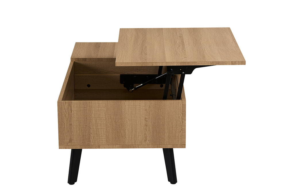 Table basse Justine Plateau relevable effet chêne Naturel