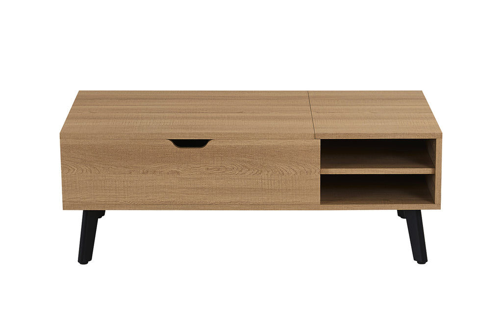 Table basse Justine Plateau relevable effet chêne Naturel