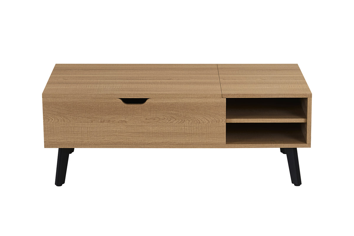 Table basse Justine Plateau relevable effet chêne Naturel