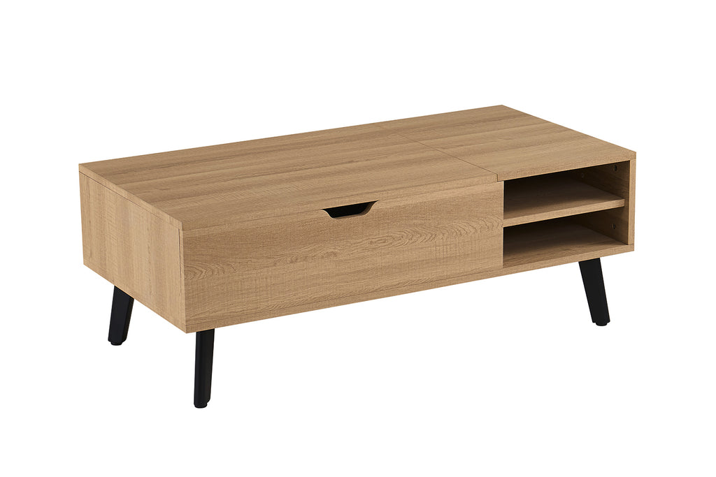 Table basse Justine Plateau relevable effet chêne Naturel