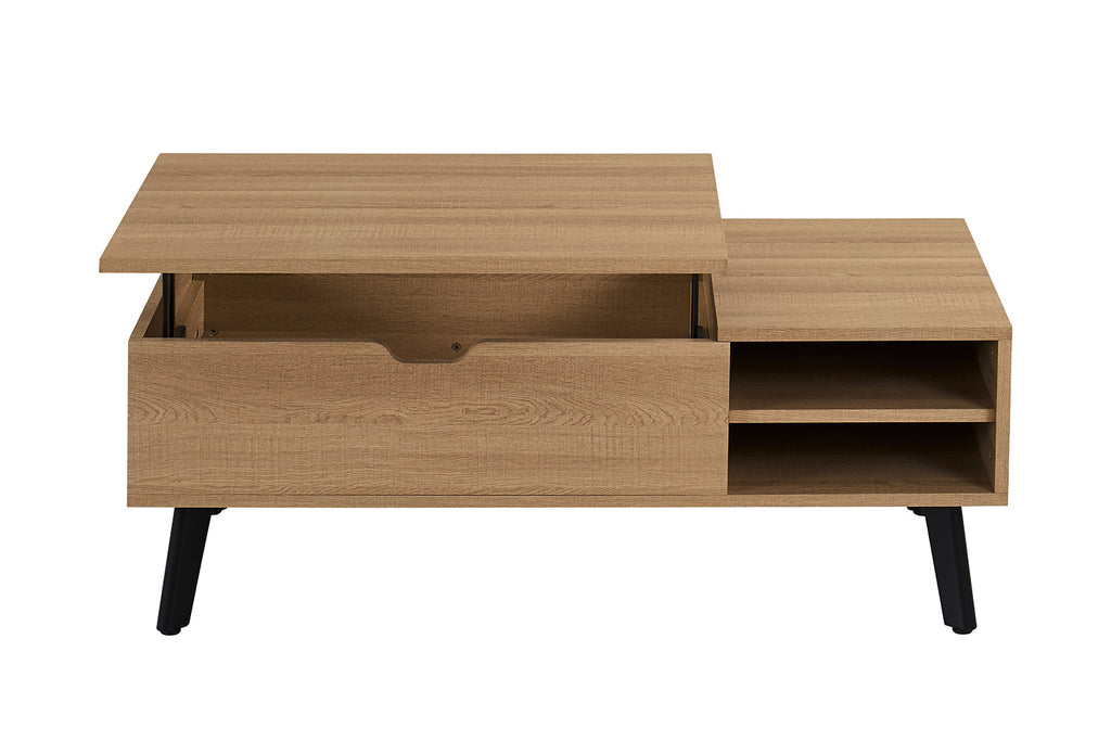 Table basse Justine Plateau relevable effet chêne Naturel