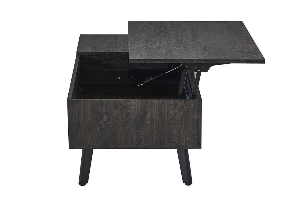 Table basse Justine Plateau relevable finition Brun foncé