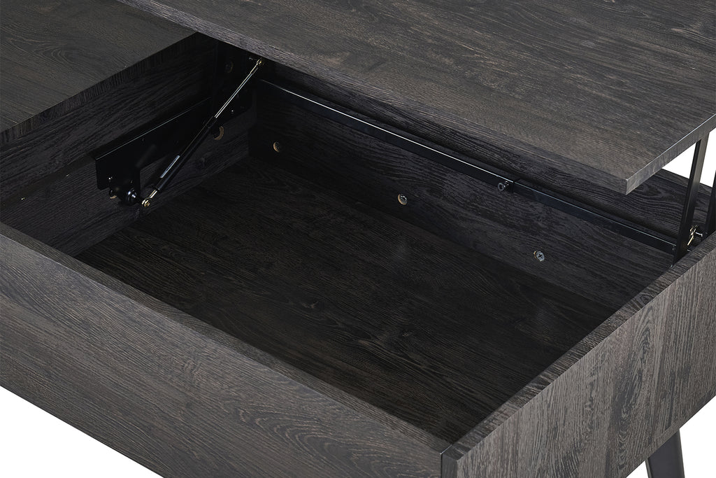Table basse Justine Plateau relevable finition Brun foncé