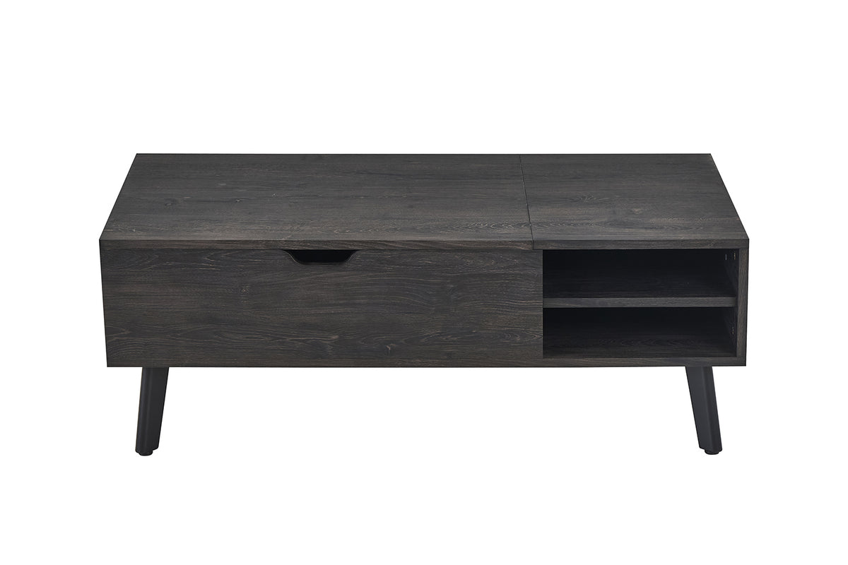 Table basse Justine Plateau relevable finition Brun foncé