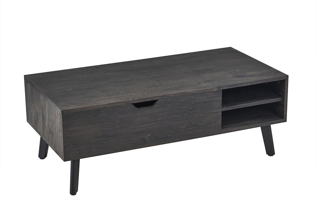 Table basse Justine Plateau relevable finition Brun foncé