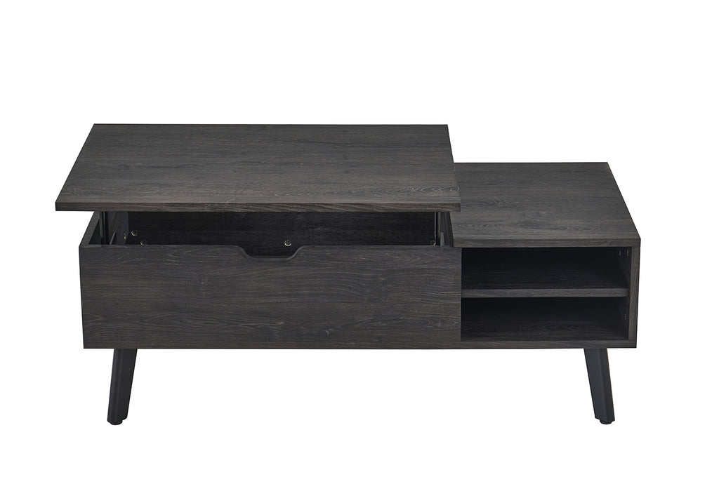 Table basse Justine Plateau relevable finition Brun foncé