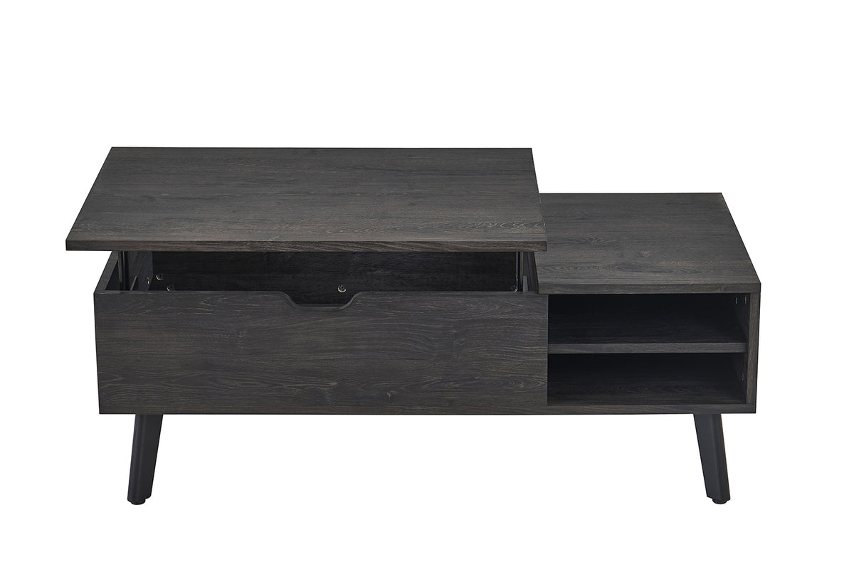 Table basse Justine Plateau relevable finition Brun foncé