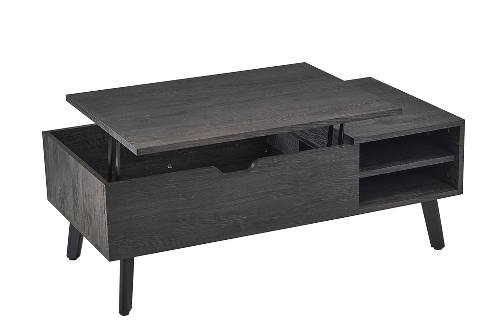Table basse Justine Plateau relevable finition Brun foncé