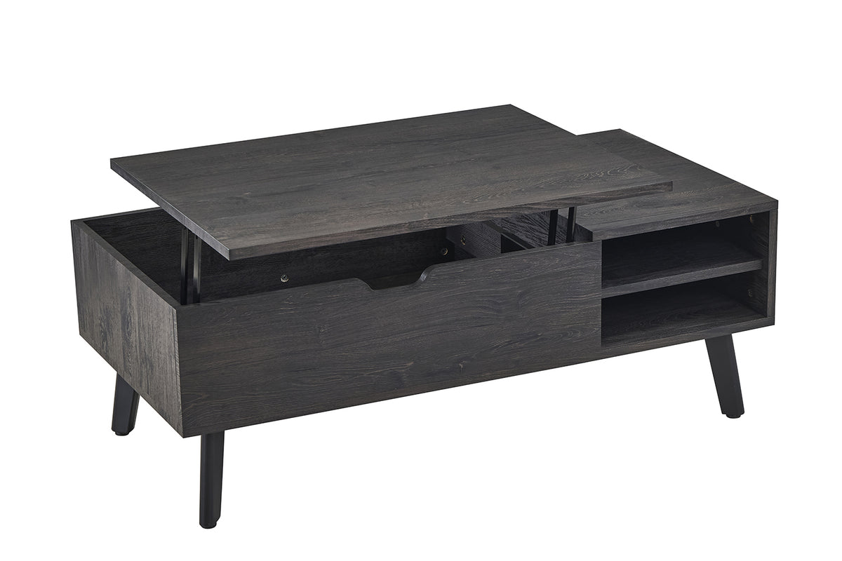 Table basse Justine Plateau relevable finition Brun foncé