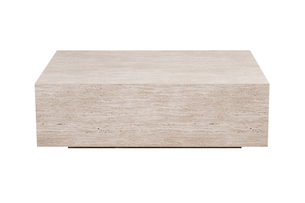 Table basse Jacky effet travertin Beige