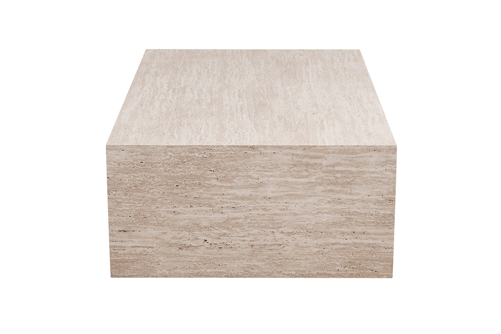 Table basse Jacky effet travertin Beige