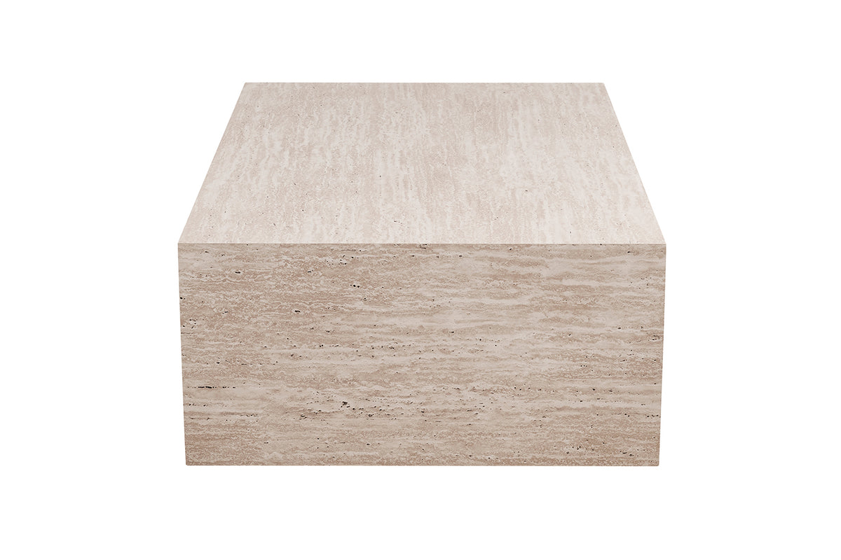 Table basse Jacky effet travertin Beige