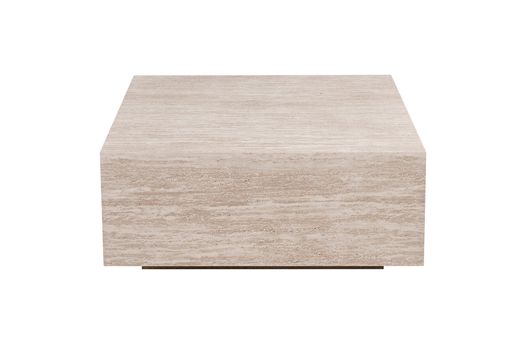 Table basse Jane effet travertin Beige