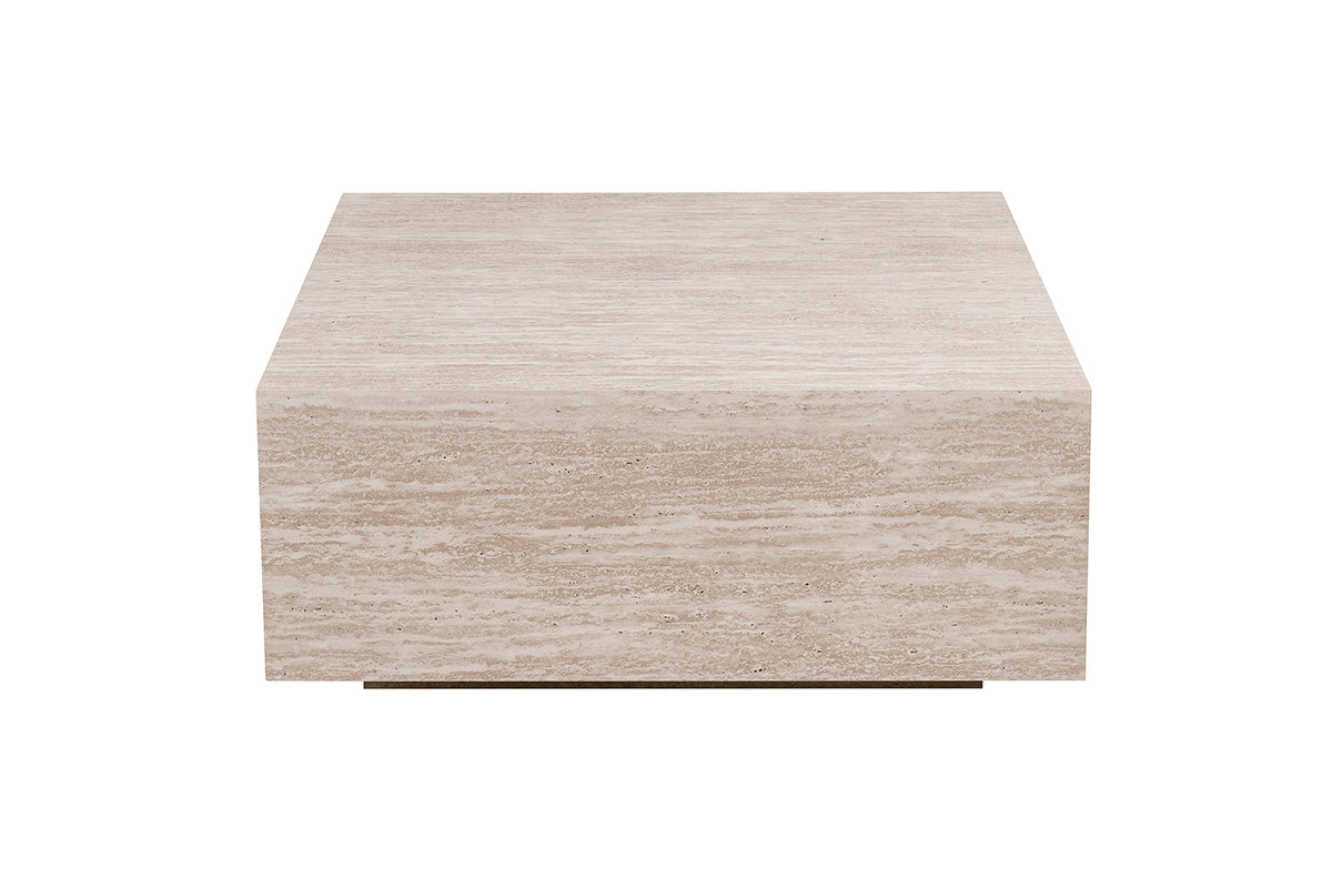 Table basse Jane effet travertin Beige
