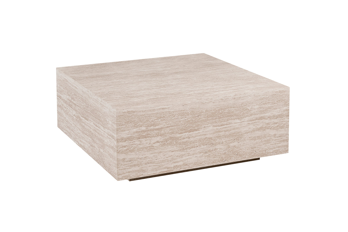 Table basse Jane effet travertin Beige