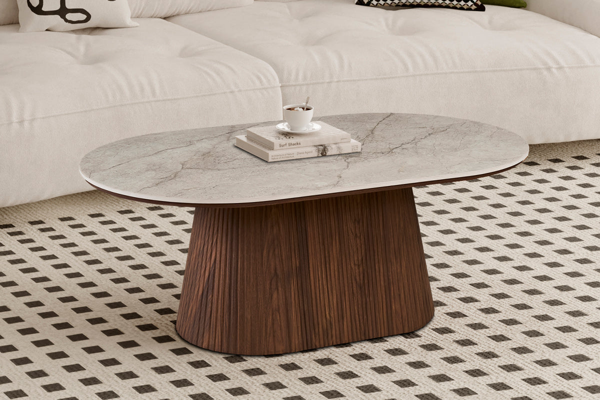 Table basse Vigo 120 cm Décor Chêne Foncé Shakespear Beige