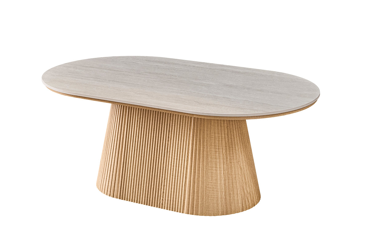 Table basse Vigo 120 cm effet chêne Naturel Gris