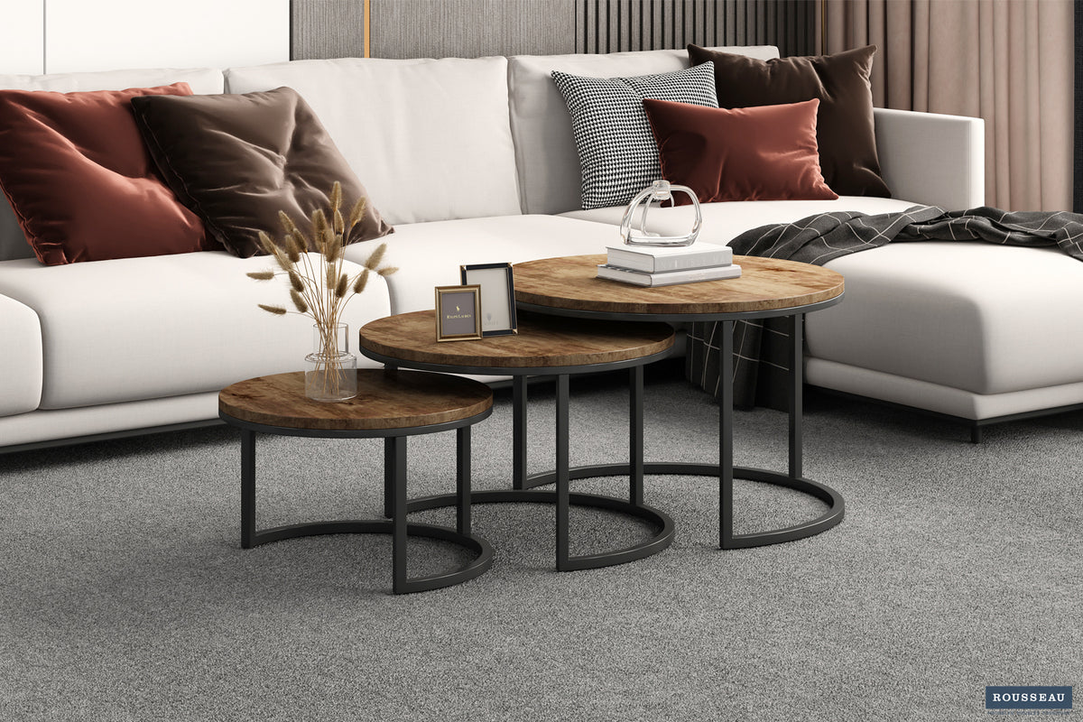 Table basse Arnod set de 3 Bois de Manguier