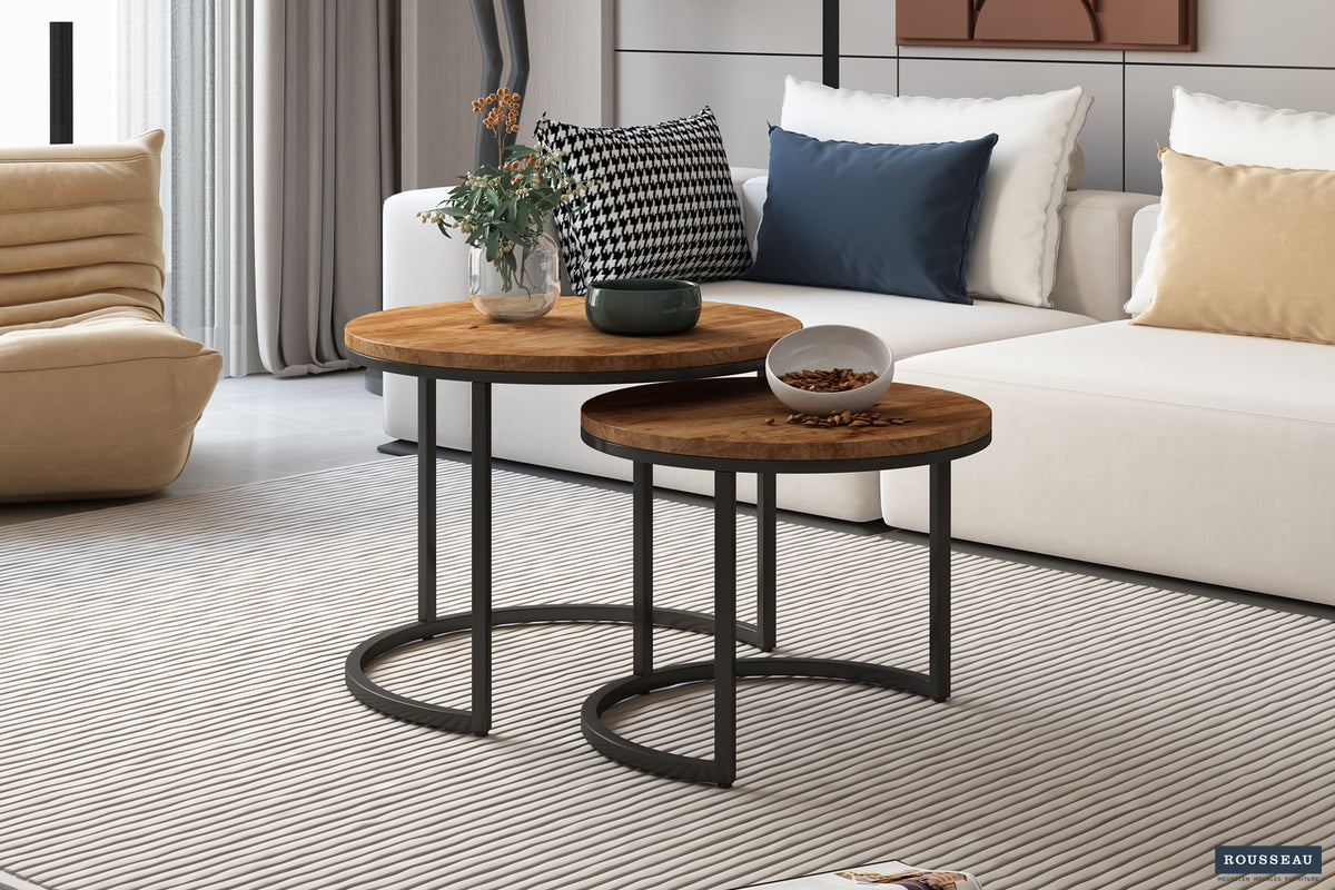 Table basse Goja set de 2 Bois de Manguier