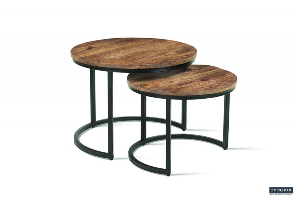 Table basse Goja Lot de 2 bois de manguier