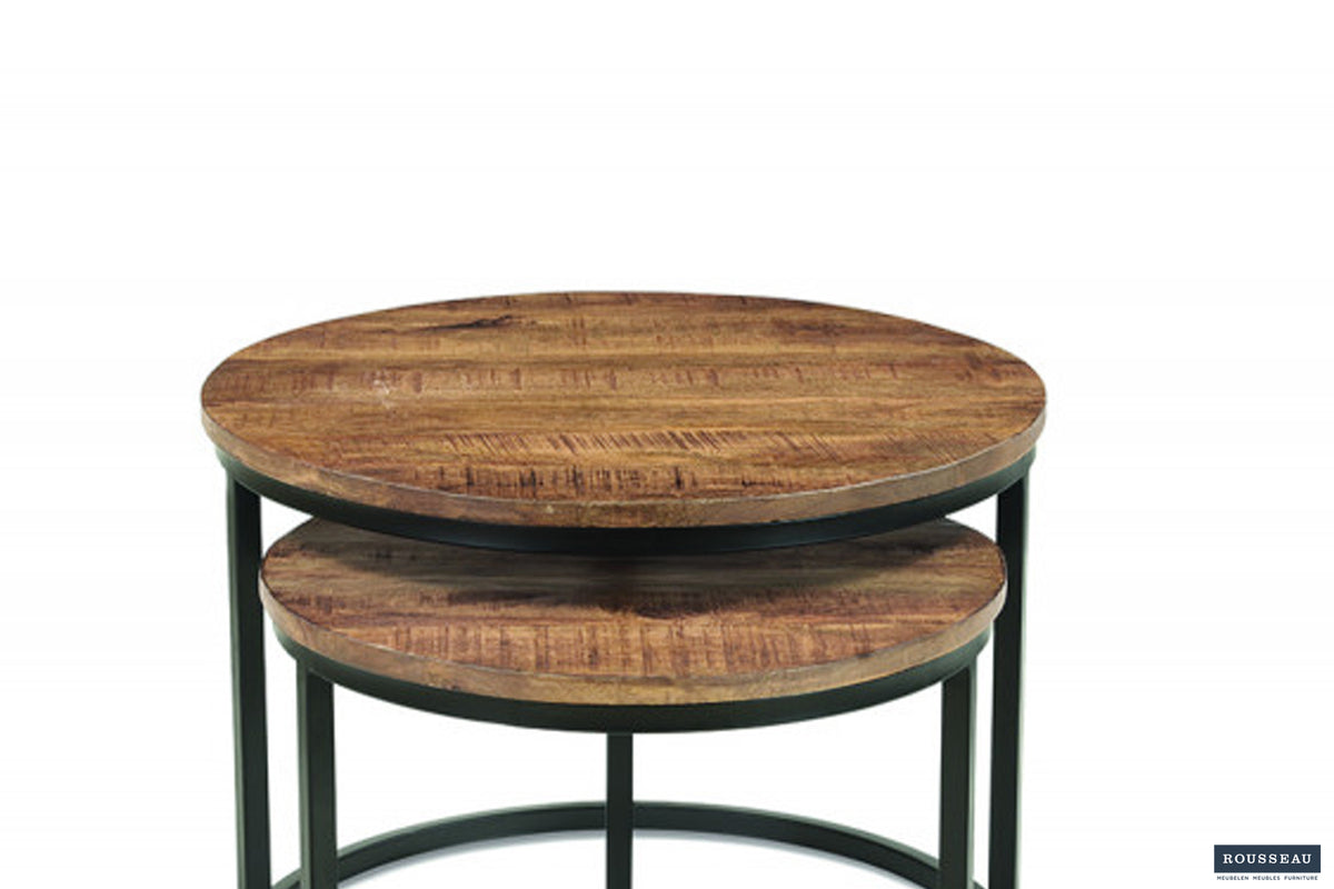 Table basse Goja Lot de 2 bois de manguier