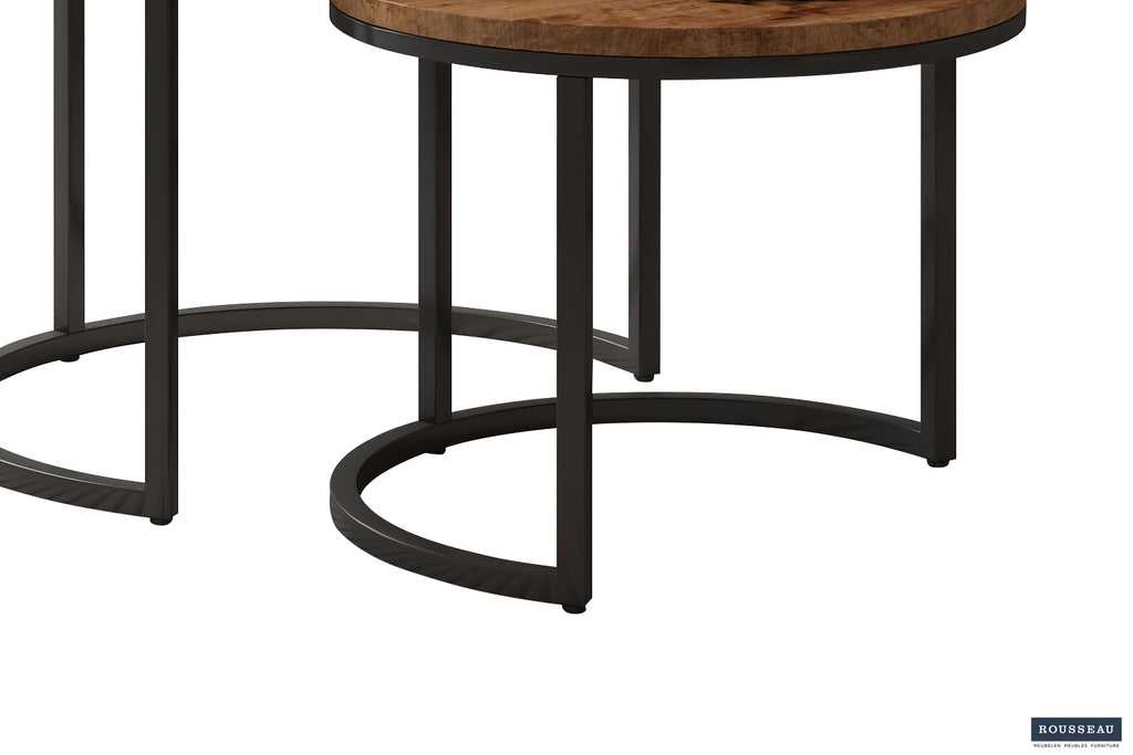 Table basse Goja Lot de 2 bois de manguier