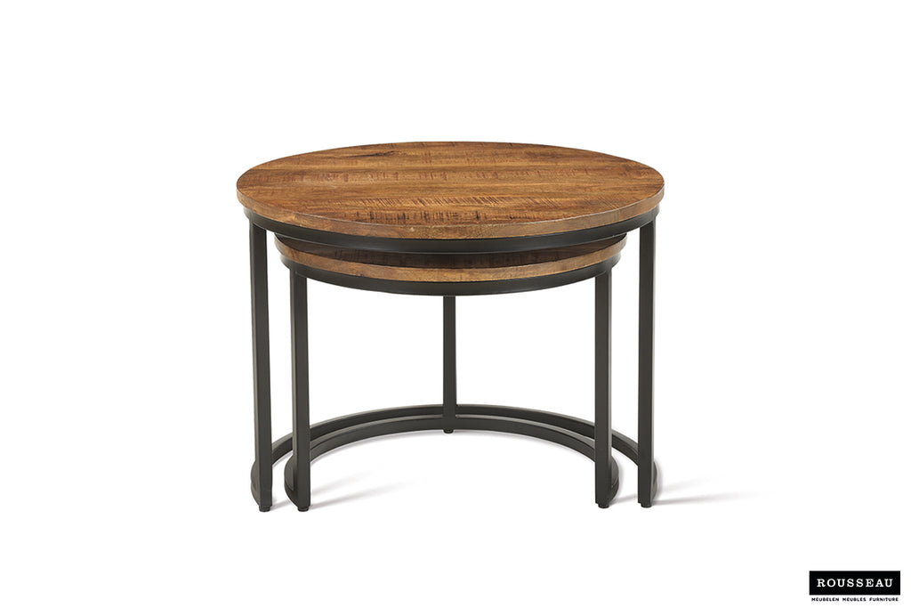 Table basse Goja Lot de 2 bois de manguier