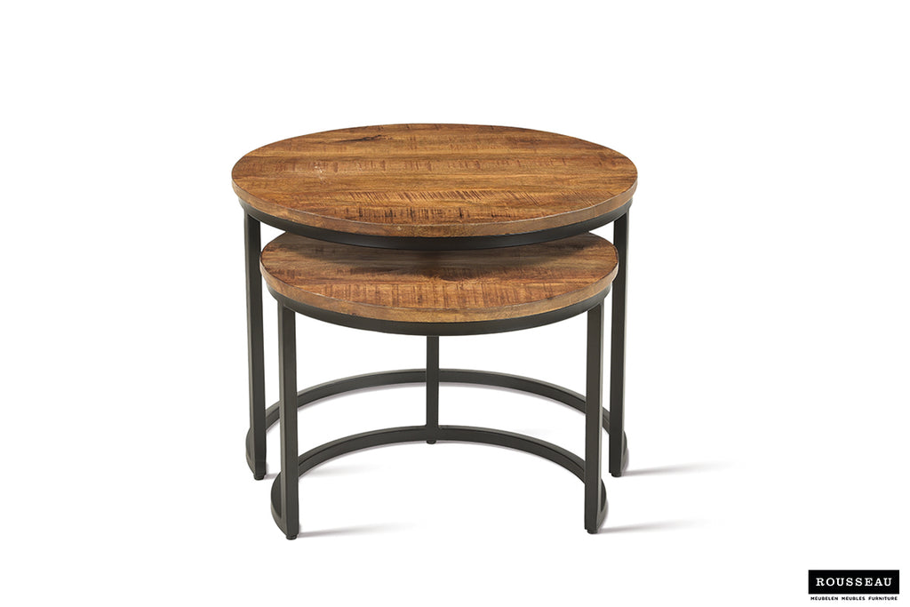 Table basse Goja Lot de 2 bois de manguier