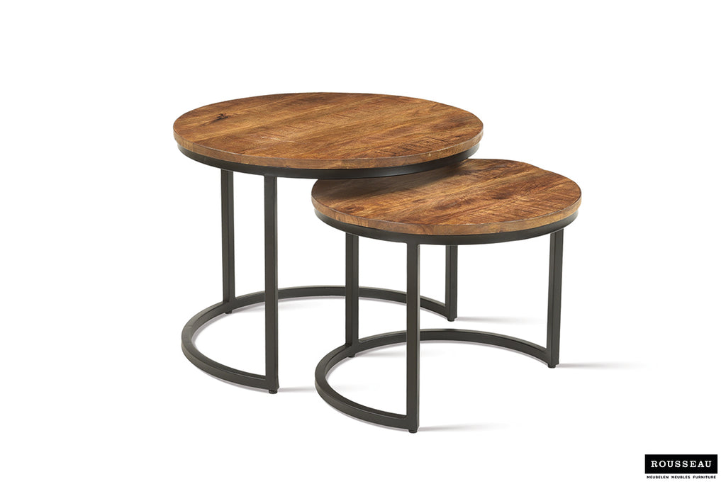Table basse Goja Lot de 2 bois de manguier