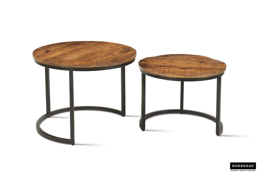 Table basse Goja Lot de 2 bois de manguier