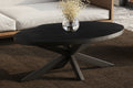 Table basse Madeira Ovale Bois de Manguier noir