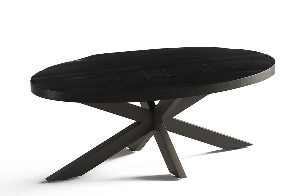 Table basse Madeira Ovale bois de manguier noir