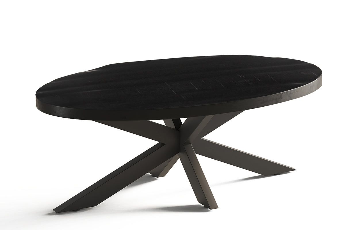 Table basse Madeira Ovale bois de manguier noir