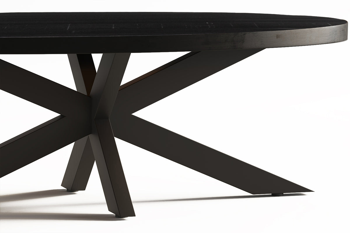 Table basse Madeira Ovale bois de manguier noir