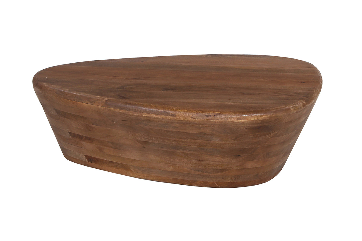 Table basse Evan bois de manguier Brun clair