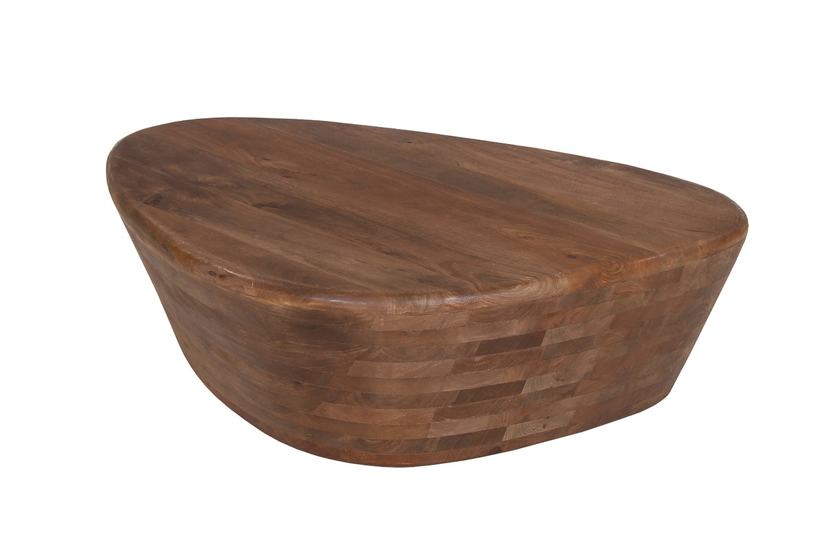 Table basse Evan bois de manguier Brun clair