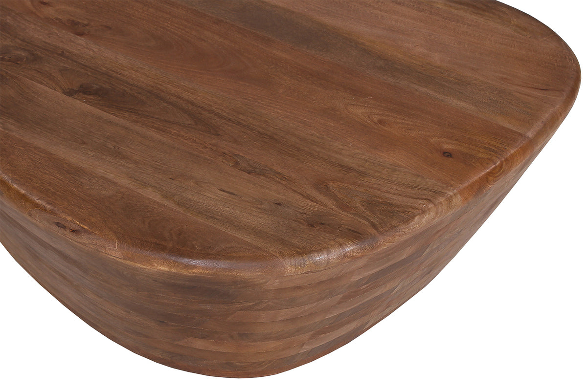 Table basse Evan bois de manguier Brun clair